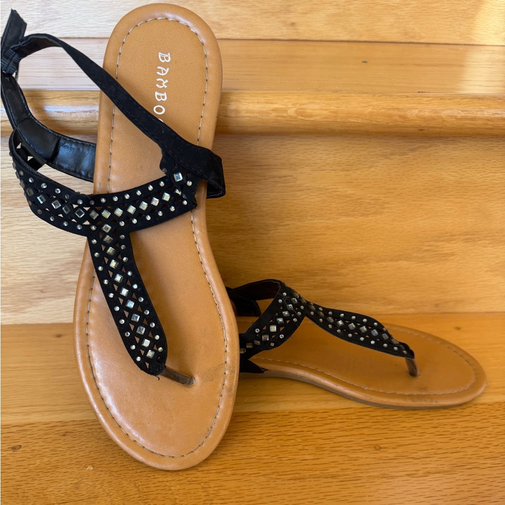Super cute Black “sparkly” Sandals, by Bamboo. Worn, but in great condition! 8.5